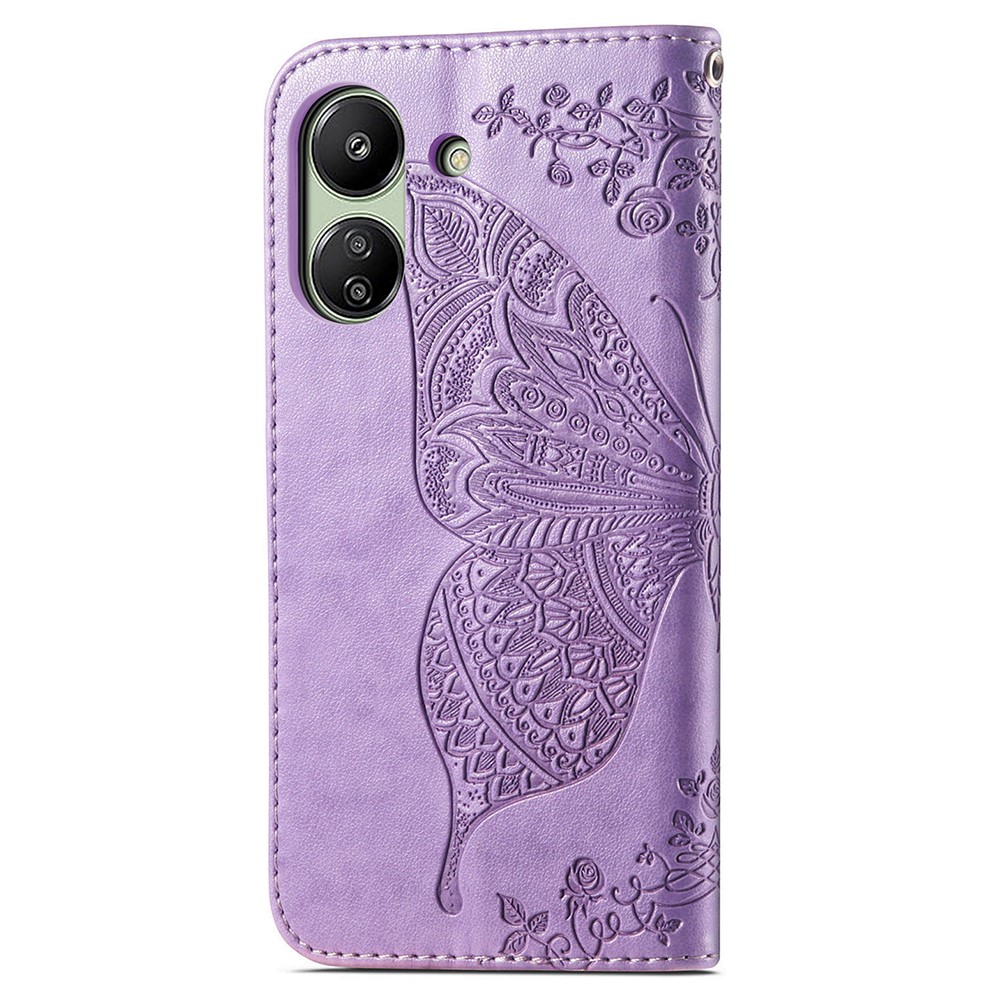  Xiaomi Redmi 13C 4G Fodral Big Butterfly Ljus Lila