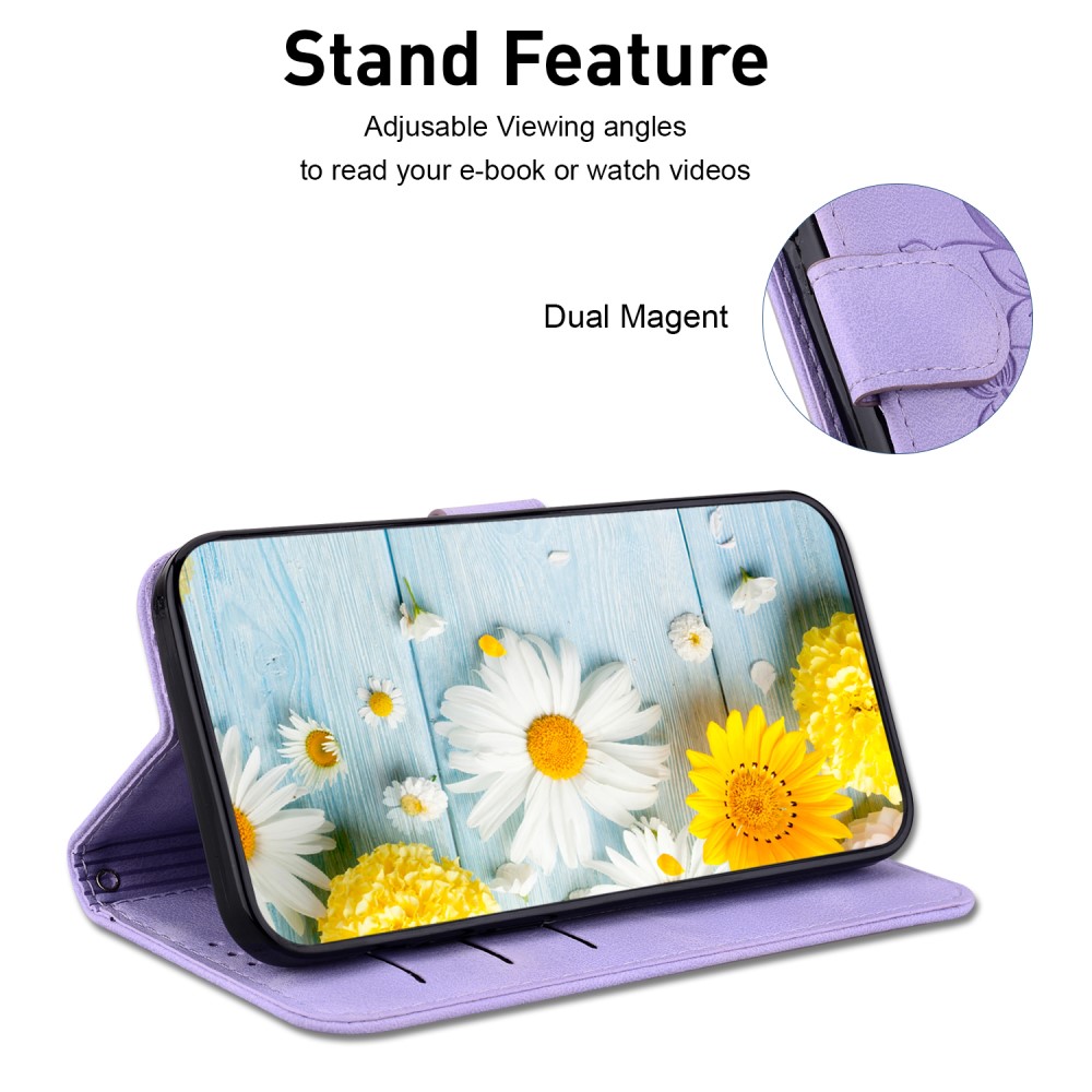  Xiaomi 14 Fodral Blommigt Tryck Lila