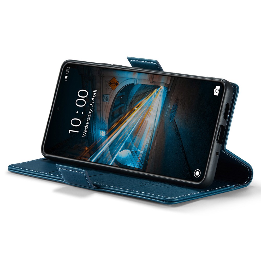 CASEME CASEME Xiaomi 14 Fodral RFID Litchi Läder Blå