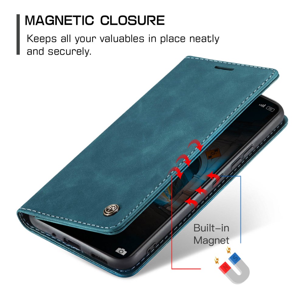 CASEME CASEME Xiaomi 14 Fodral Flip Läder Blå