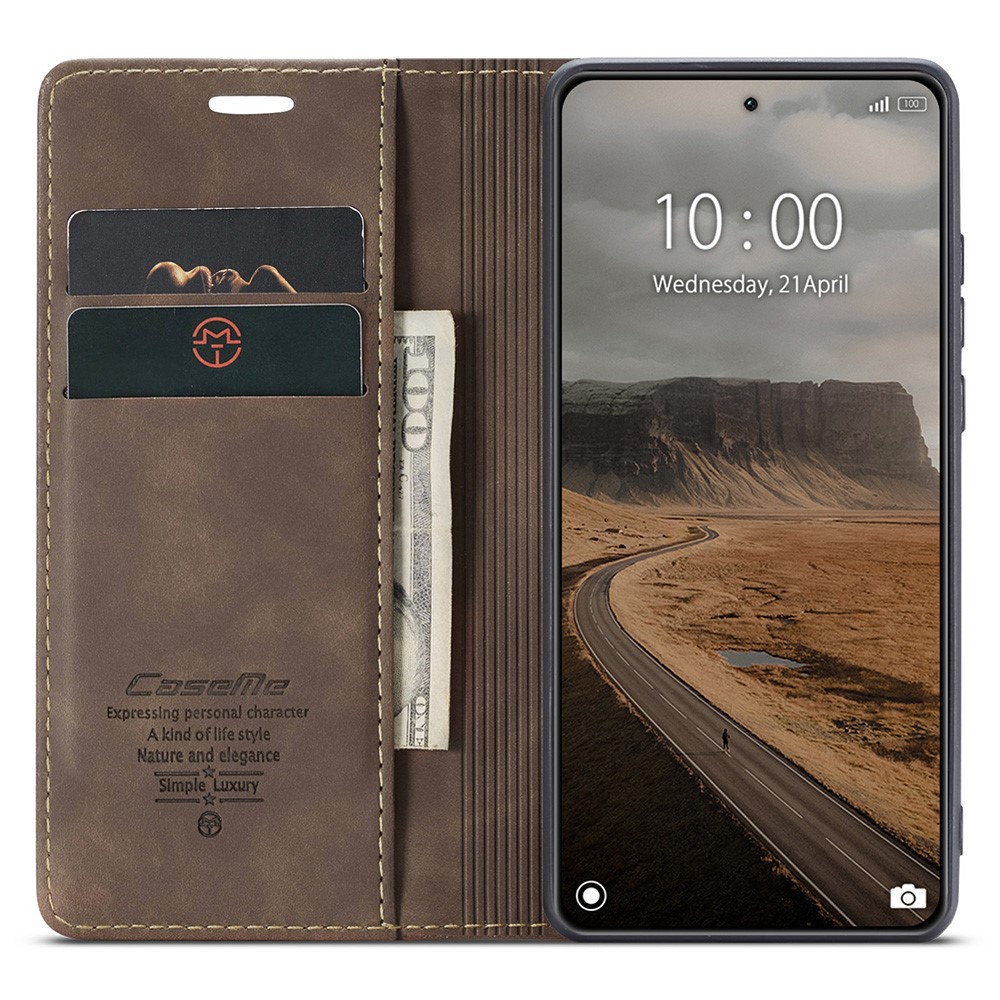 CASEME CASEME Xiaomi 14 Fodral Flip Läder Brun