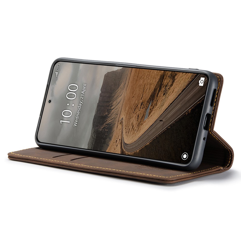CASEME CASEME Xiaomi 14 Fodral Flip Läder Brun