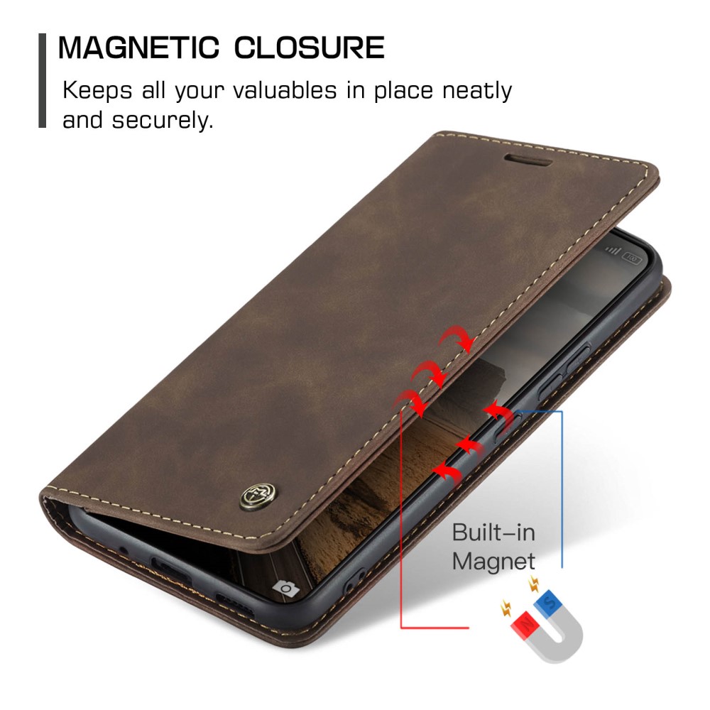 CASEME CASEME Xiaomi 14 Fodral Flip Läder Brun
