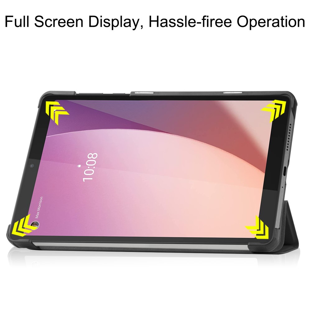  Lenovo Tab M8 (Gen 4) Fodral Tri-Fold Läder Svart