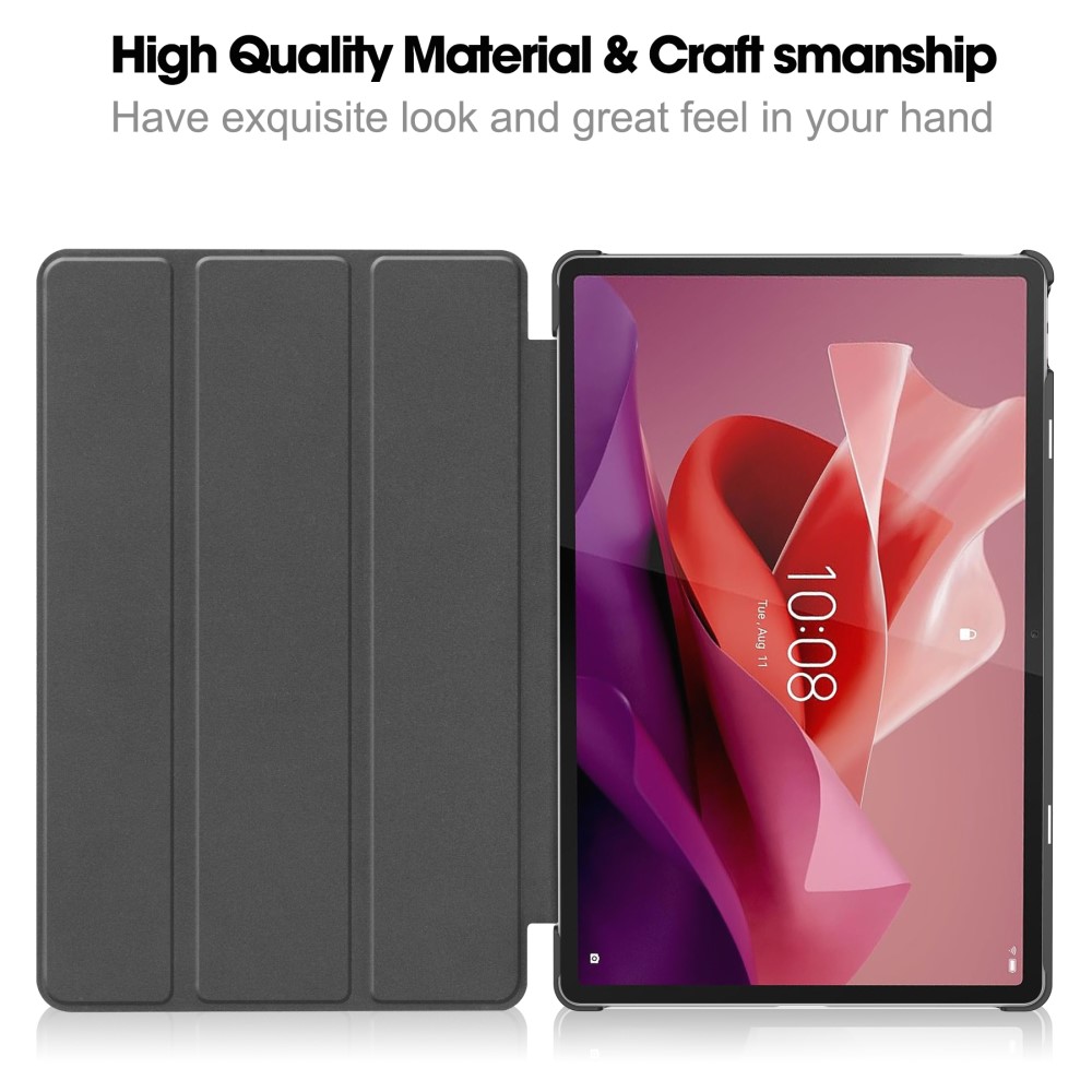  Lenovo Tab P12 Fodral Tri-Fold Läder Roséguld