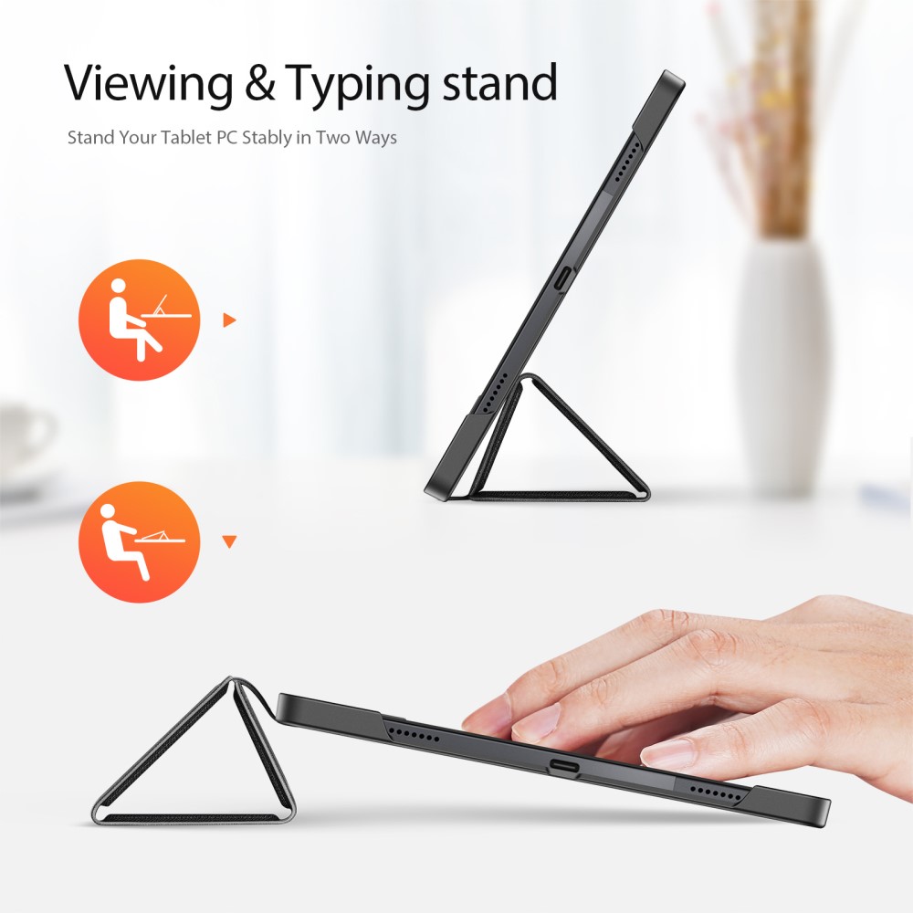 DUX DUCIS DUX DUCIS Lenovo Tab P12 Fodral DOMO Tri-Fold Läder Svart