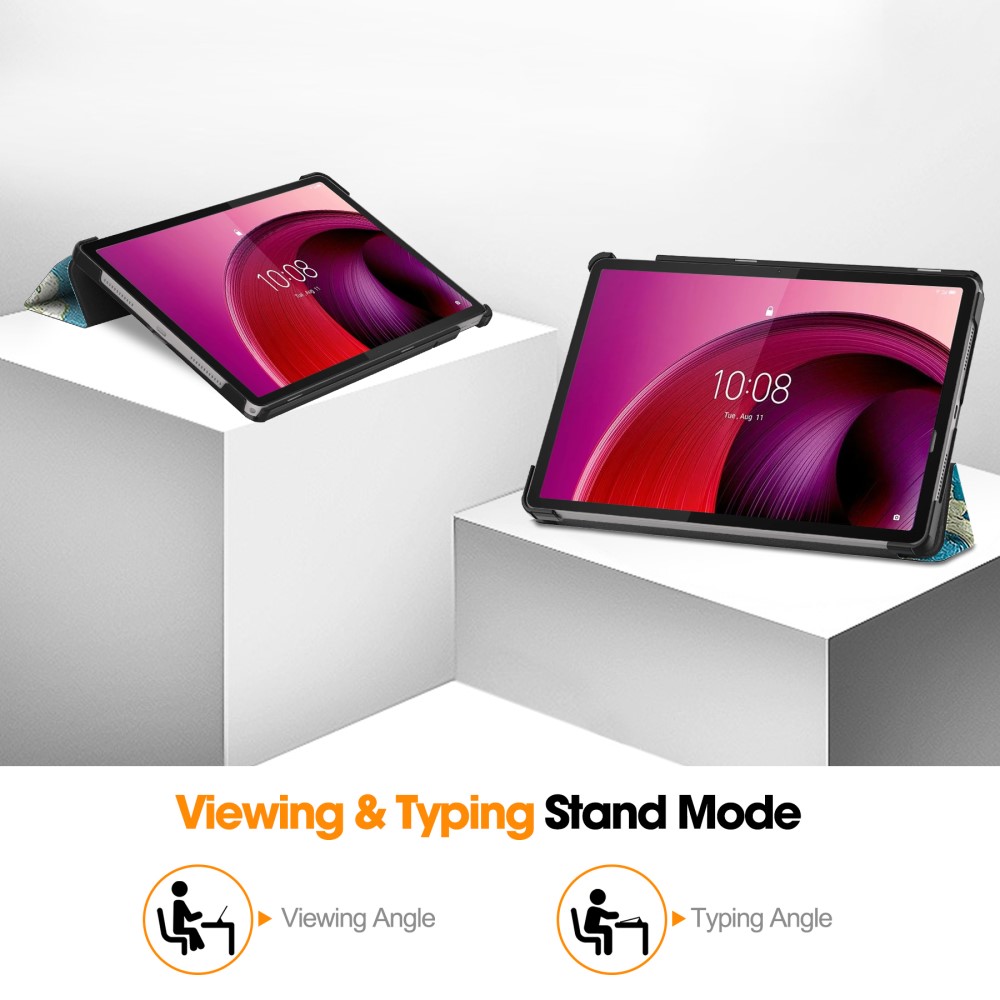  Lenovo Tab M11 Fodral Tri-Fold Läder Peach Blossom