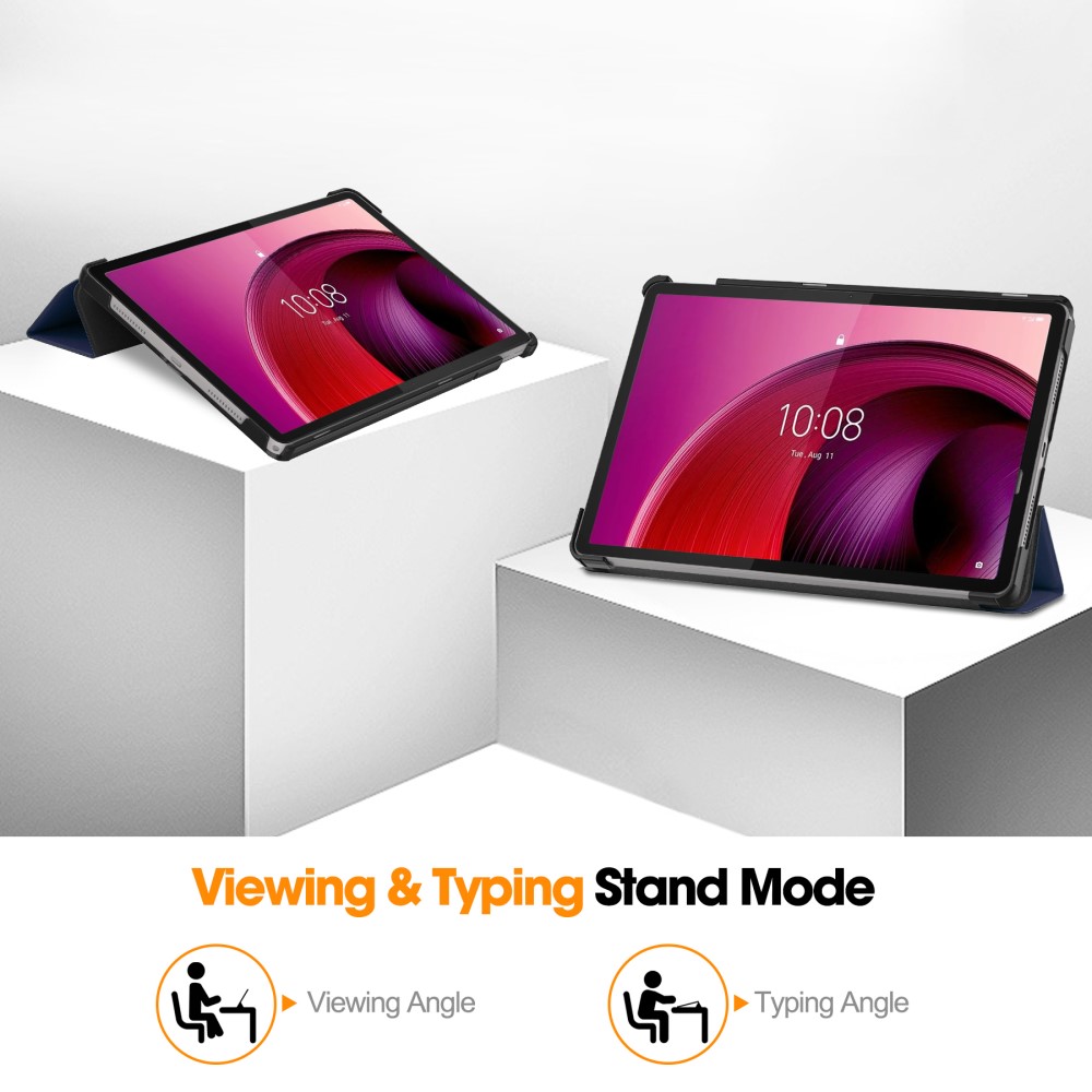  Lenovo Tab M11 Fodral Tri-Fold Läder Mörk Blå