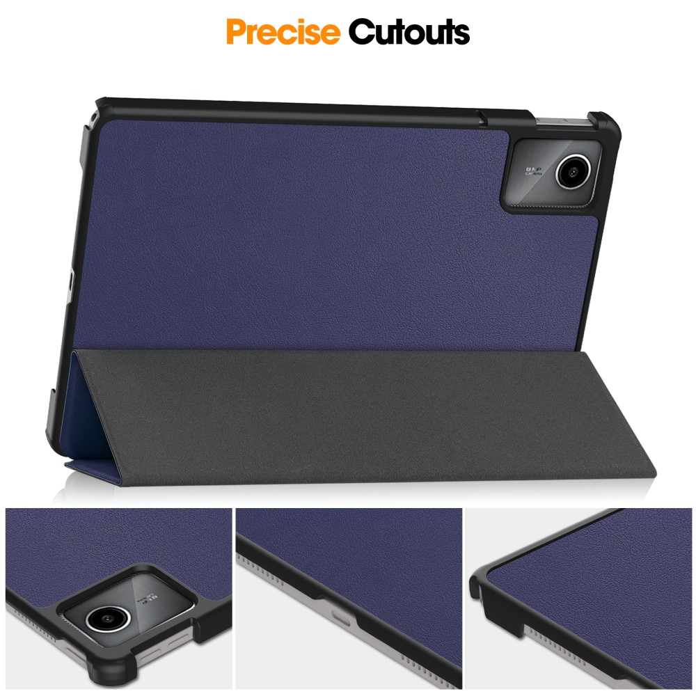  Lenovo Tab M11 Fodral Tri-Fold Läder Mörk Blå
