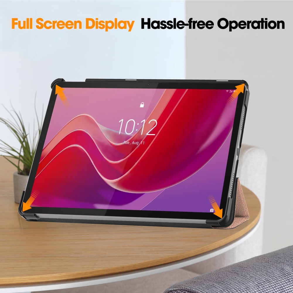  Lenovo Tab M11 Fodral Tri-Fold Läder Roséguld