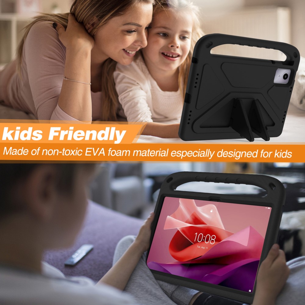 Lenovo Tab M11 Kickstand Skal EVA För Barn Svart