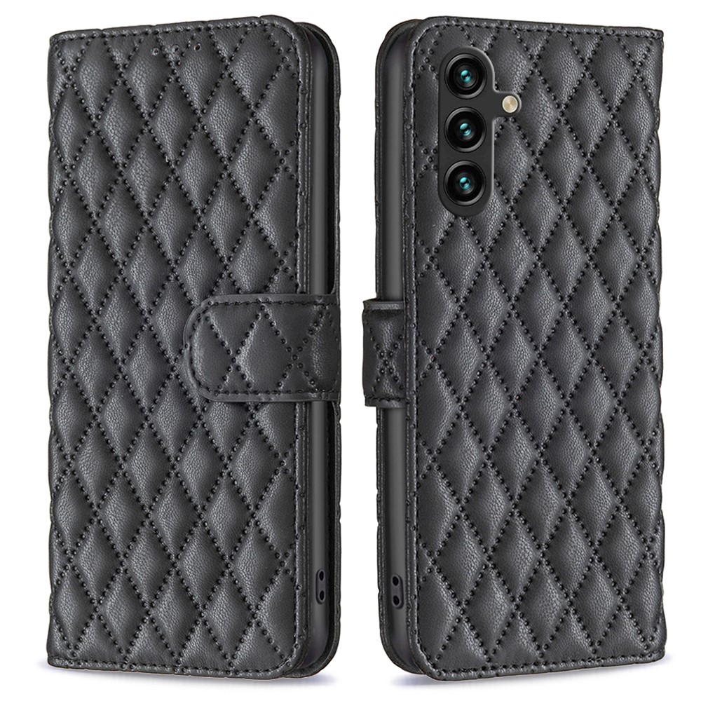  Samsung Galaxy A55 5G Fodral Diamond Läder Svart