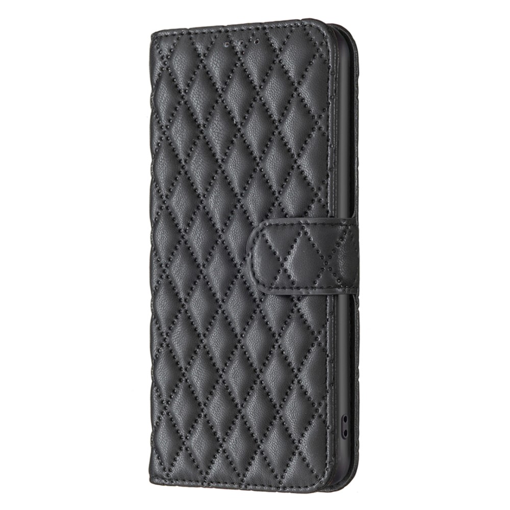  Samsung Galaxy A55 5G Fodral Diamond Läder Svart