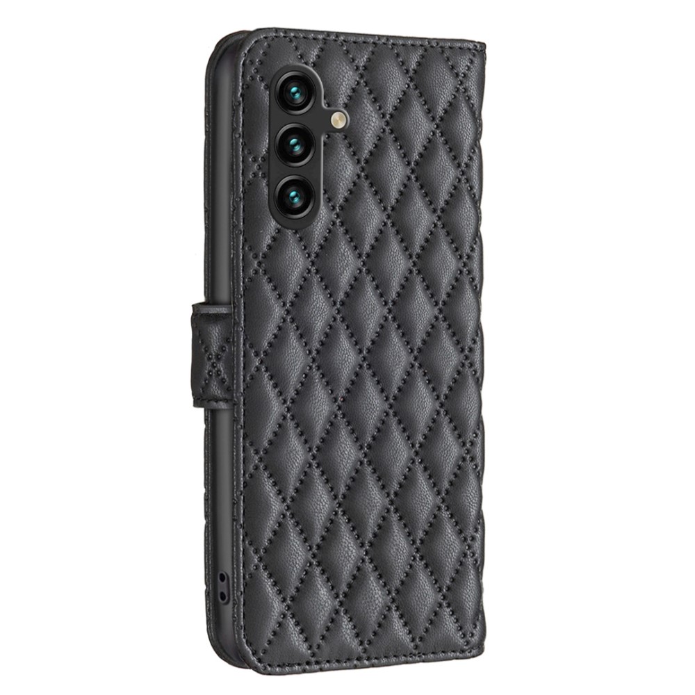  Samsung Galaxy A55 5G Fodral Diamond Läder Svart