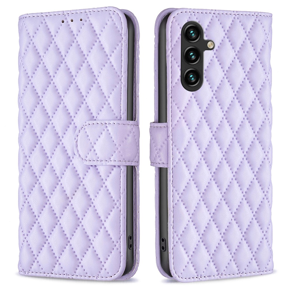  Samsung Galaxy A55 5G Fodral Diamond Läder Lila