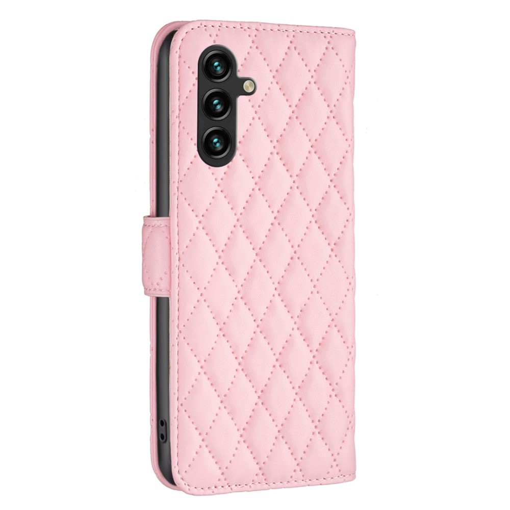  Samsung Galaxy A55 5G Fodral Diamond Läder Rosa