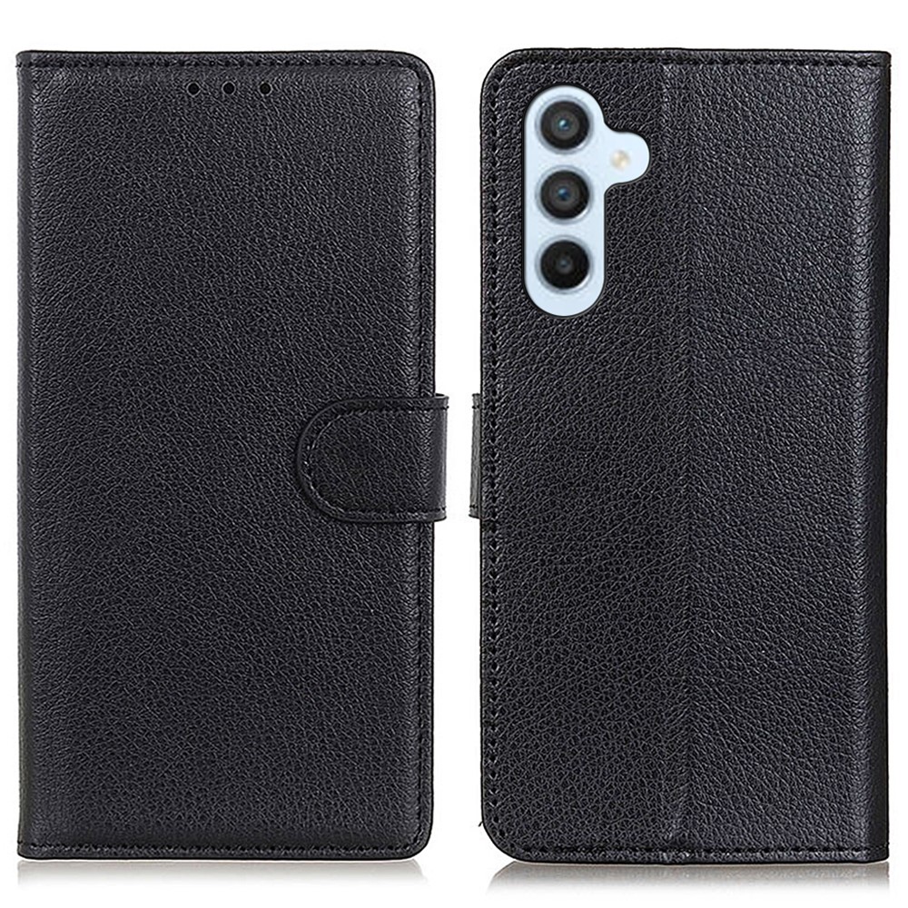  Samsung Galaxy A55 5G Fodral Litchi Läder Svart