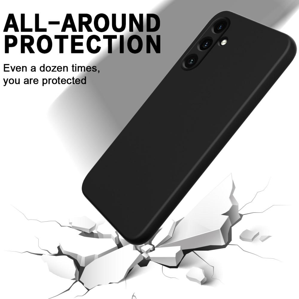  Galaxy A35 5G Skal Liquid Silicone Med Snodd Svart