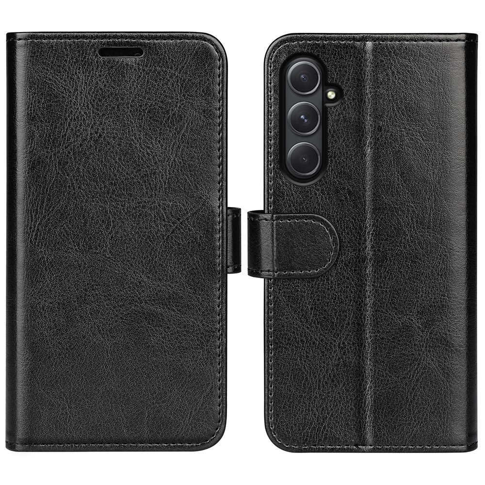  Samsung Galaxy A55 5G Fodral Crazy Horse Läder Svart