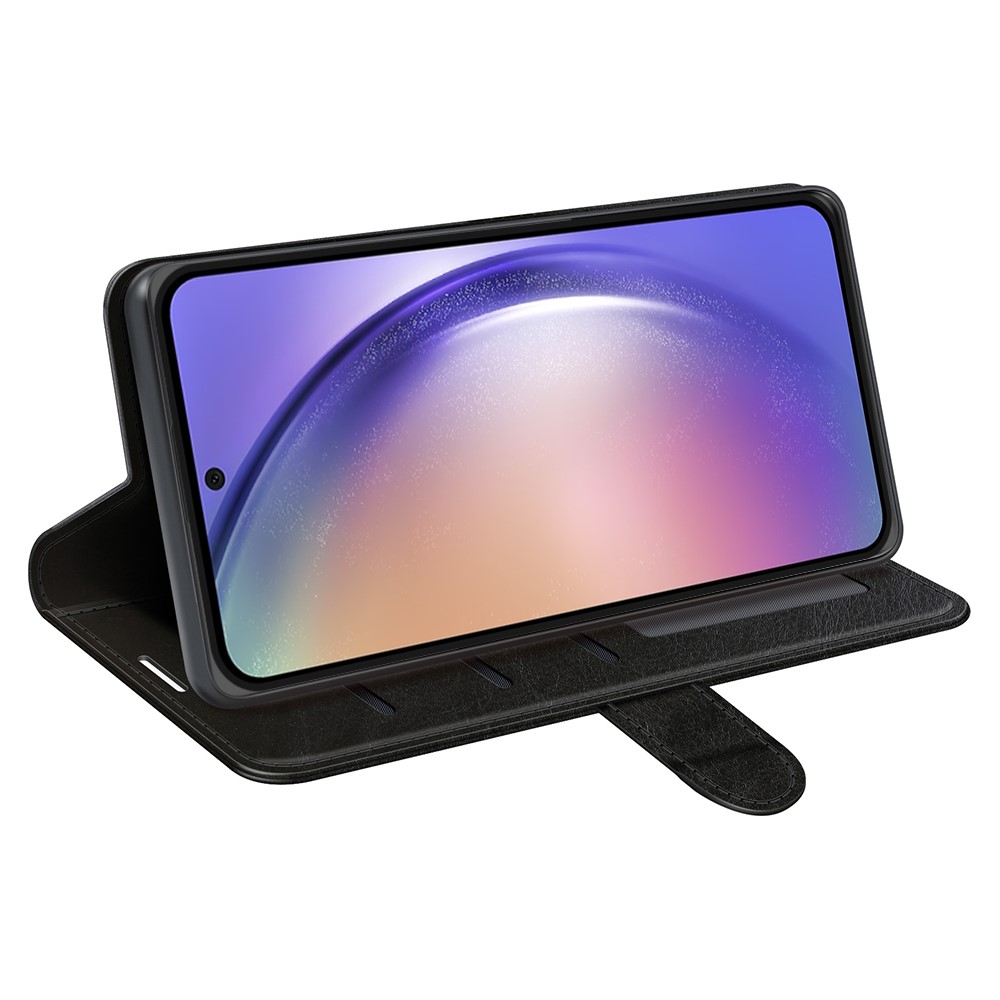  Samsung Galaxy A55 5G Fodral Crazy Horse Läder Svart