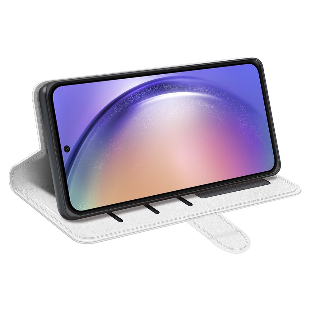  Samsung Galaxy A55 5G Fodral Crazy Horse Läder Vit