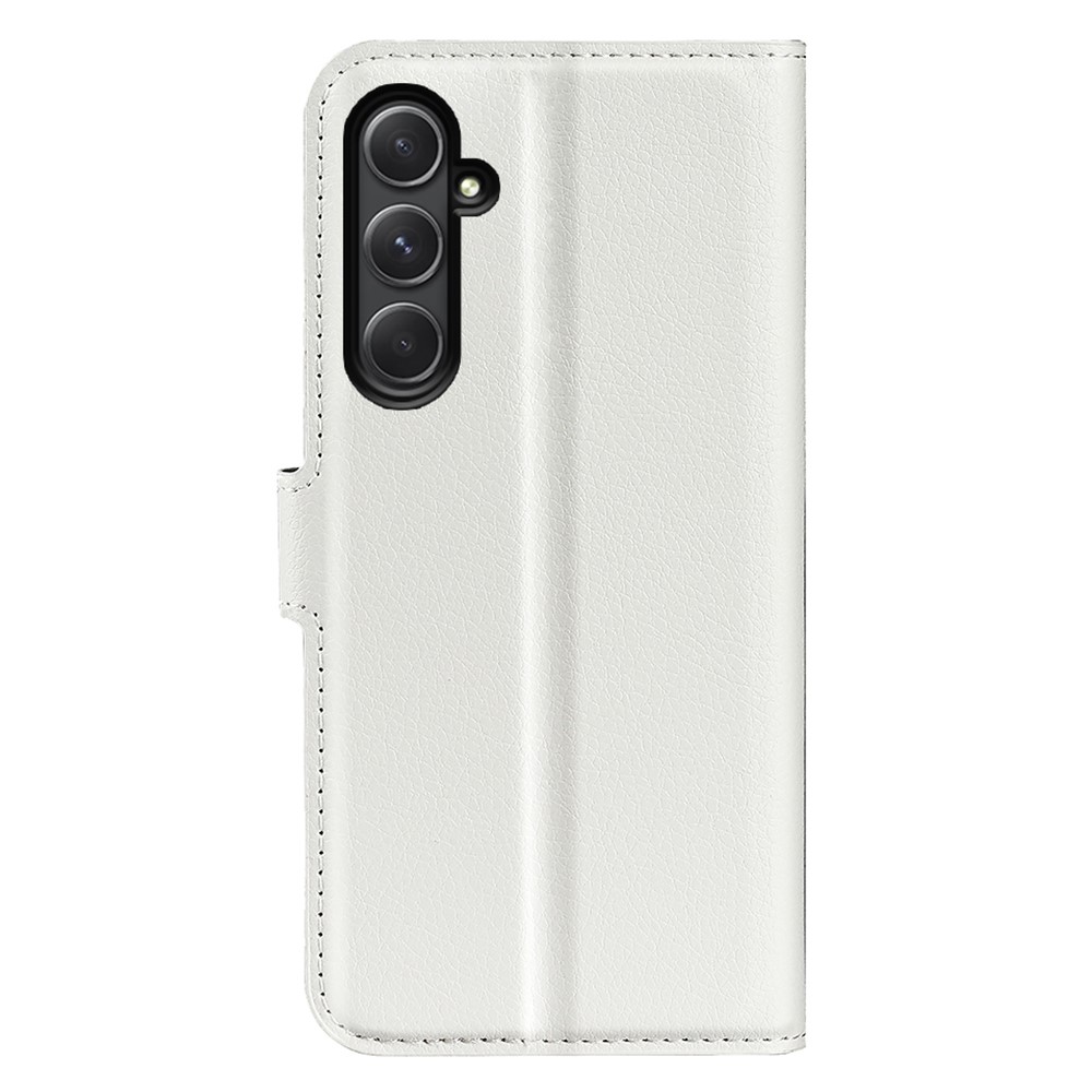  Samsung Galaxy A55 5G Fodral Litchi Läder Vit