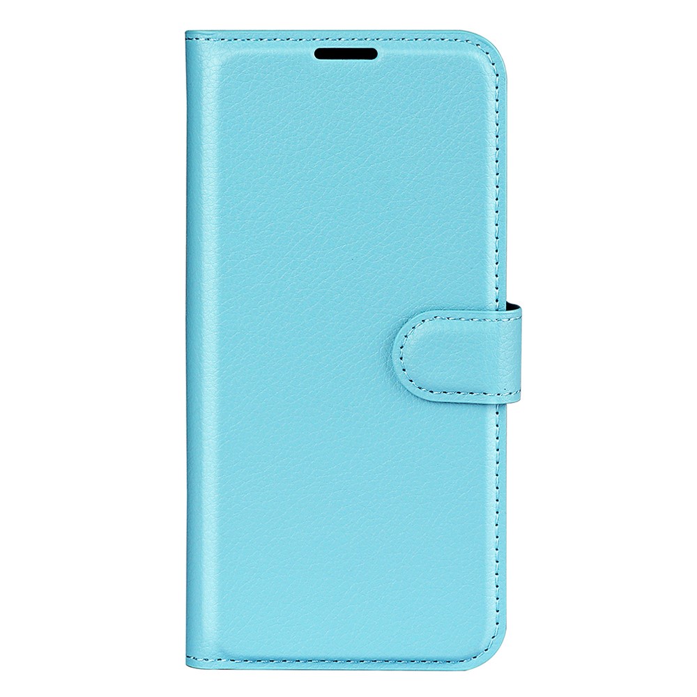  Samsung Galaxy A55 5G Fodral Litchi Läder Ljus Blå