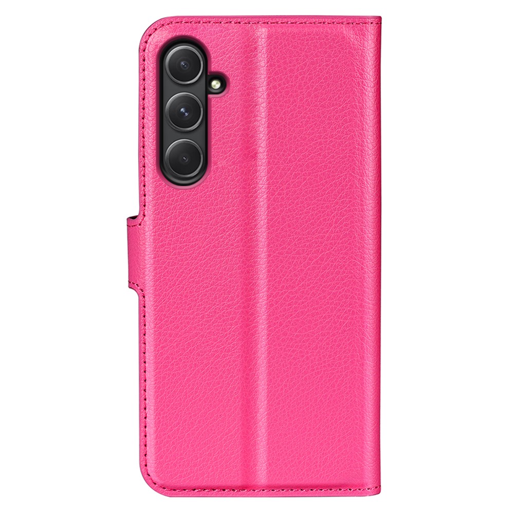  Samsung Galaxy A55 5G Fodral Litchi Läder Rosa