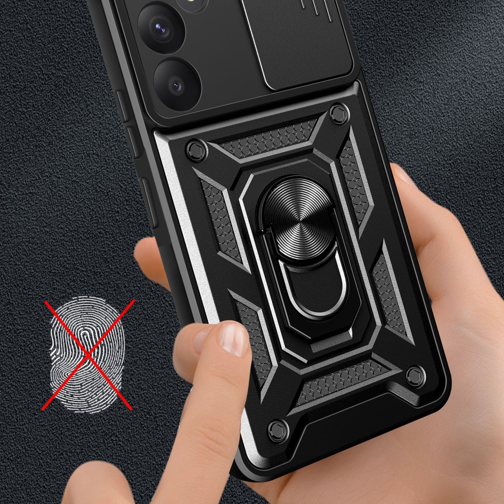  Samsung Galaxy A55 5G Skal CamShield Ring Svart