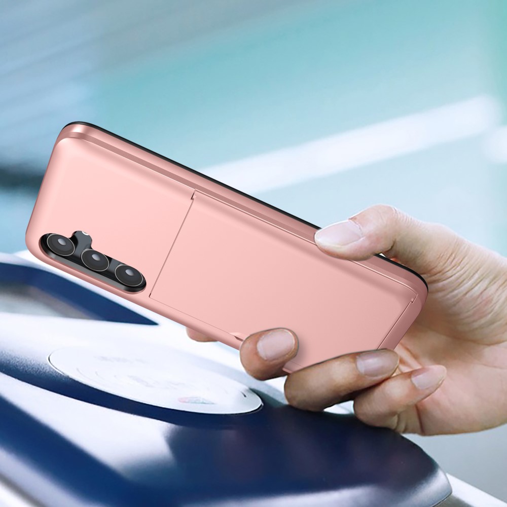  Samsung Galaxy A55 5G Skal Hybrid Med Kortfack Mörk Blå