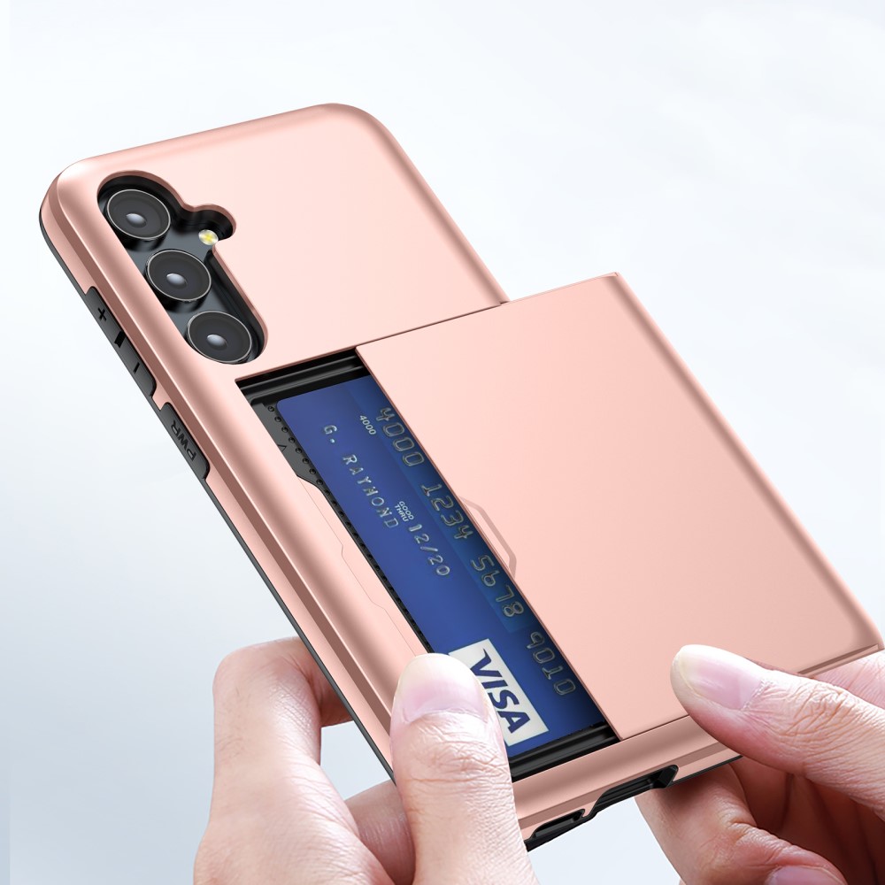  Samsung Galaxy A55 5G Skal Hybrid Med Kortfack Mörk Blå