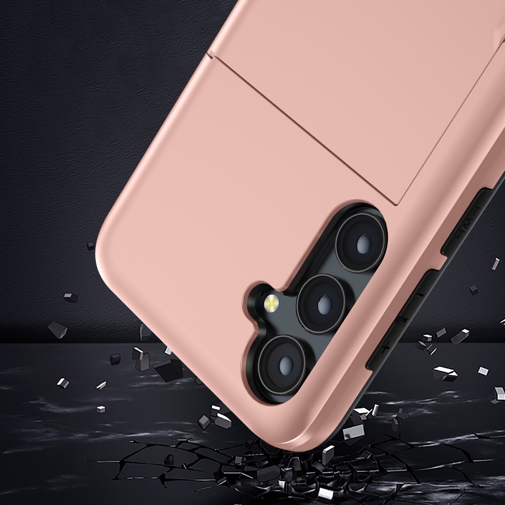 Samsung Galaxy A55 5G Skal Hybrid Med Kortfack Army Green