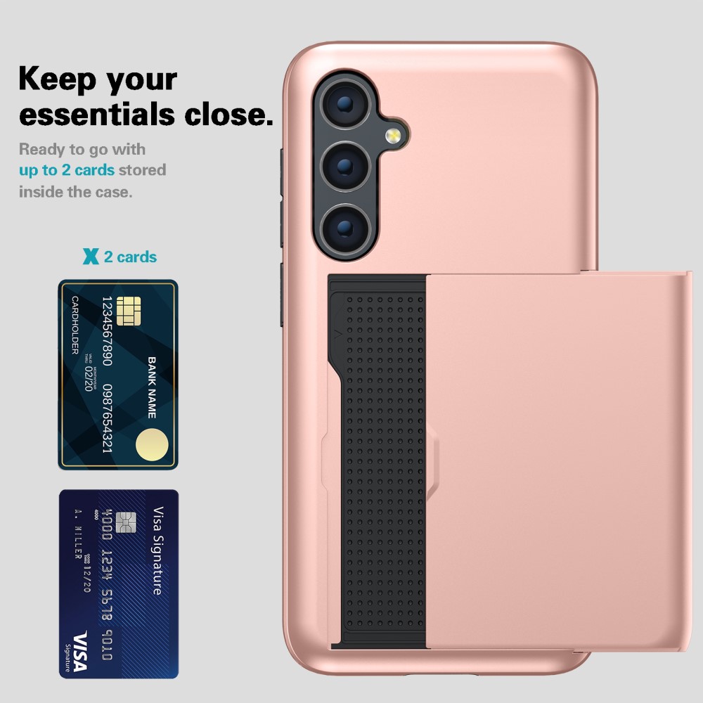  Samsung Galaxy A55 5G Skal Hybrid Med Kortfack Army Green