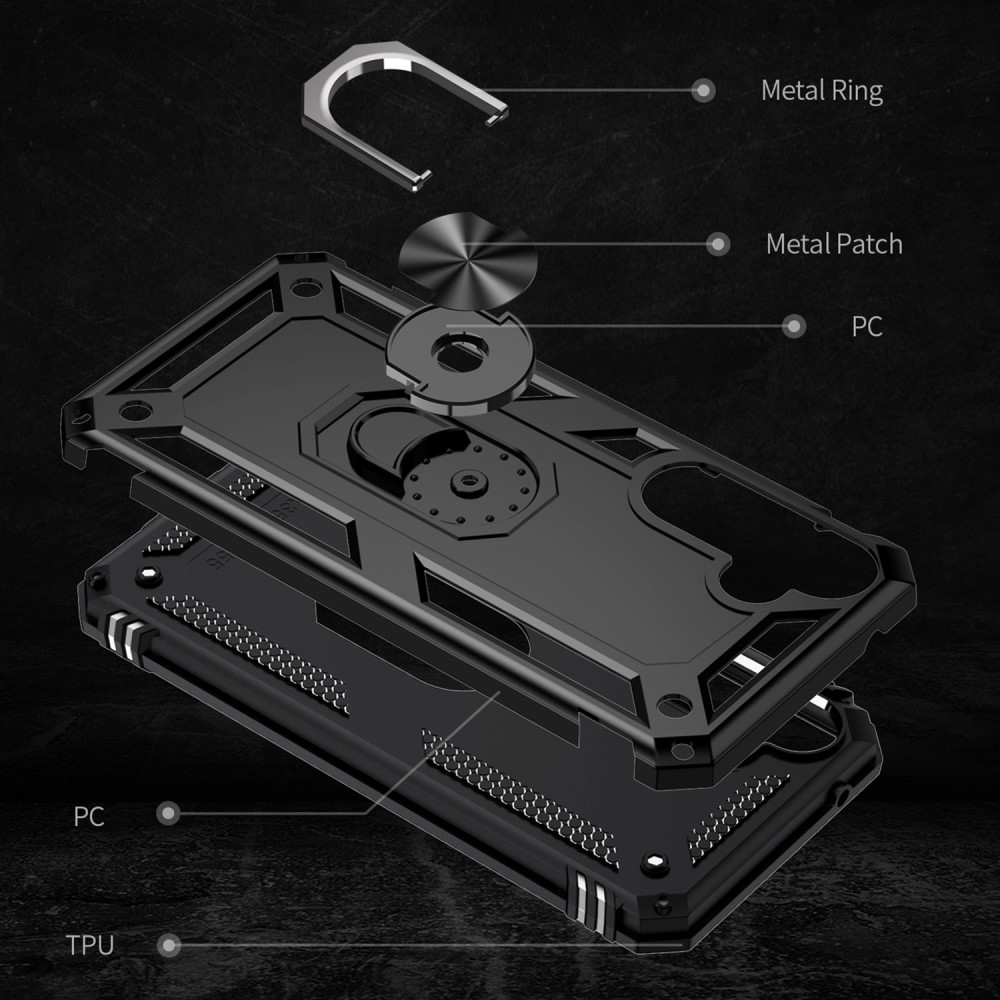 Samsung Galaxy A55 5G Skal Ring Armor Hybrid Svart