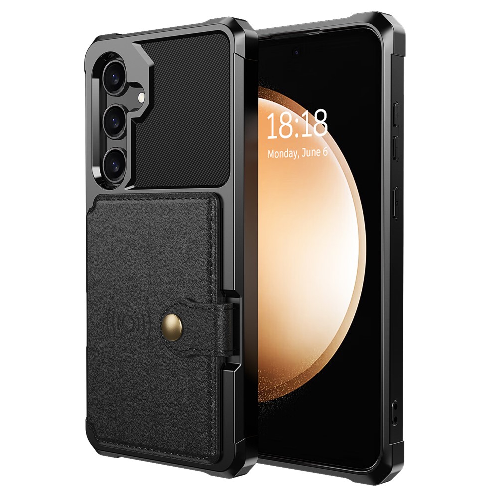  Galaxy A55 5G Skal Med Magnetisk Plånbok Svart