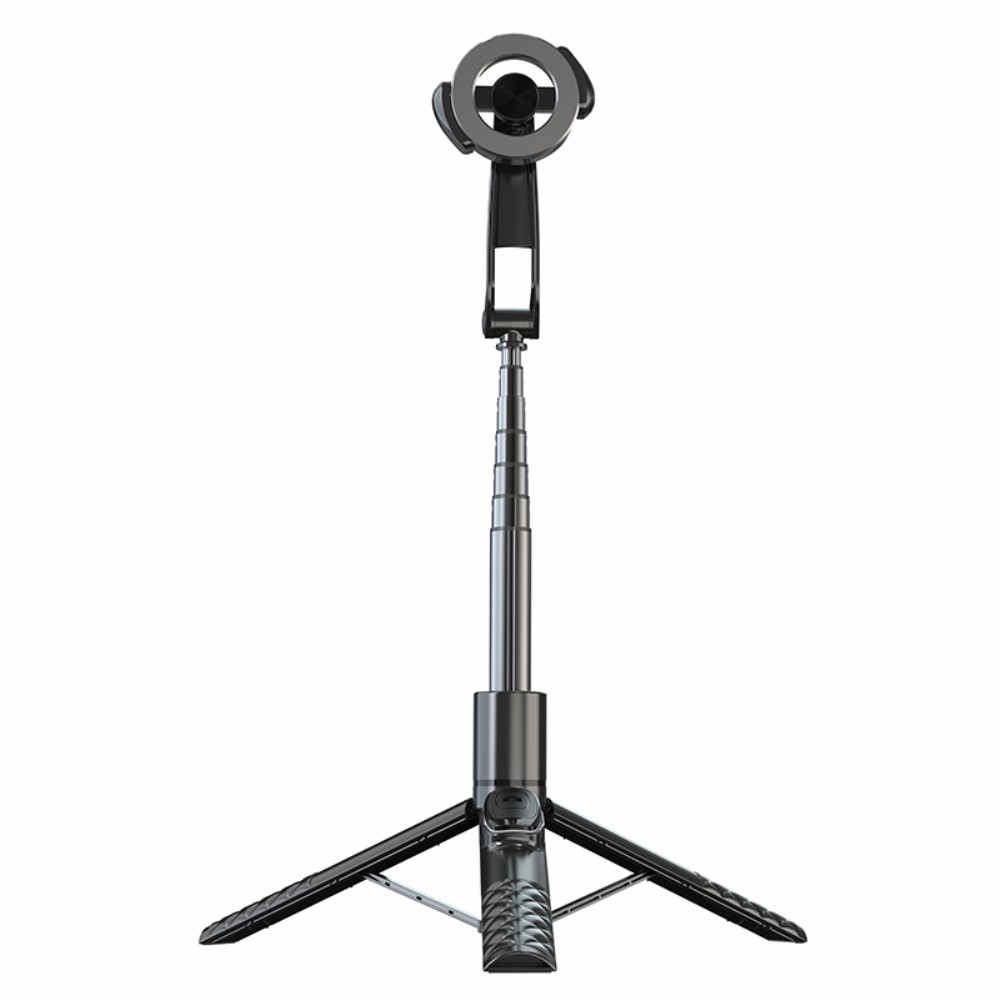  360° MagSafe Tripod Selfie Stick Aluminium 130 cm Svart