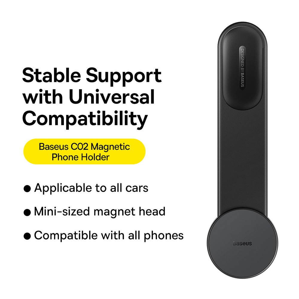 BASEUS Baseus MagSafe Mobilhållare Böjbar För Instrumentbräda Svart