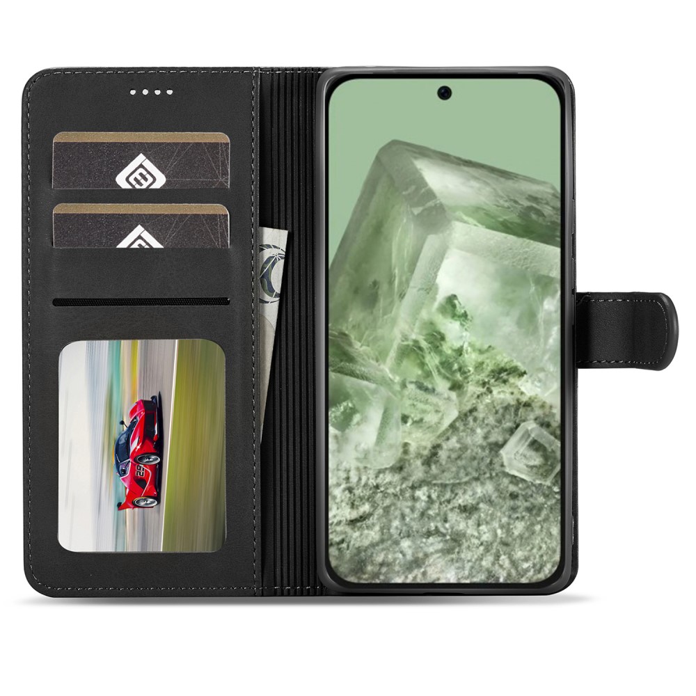LC.IMEEKE LC.IMEEKE Google Pixel 8A Läder Fodral Svart