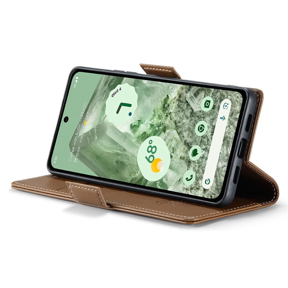 CASEME CASEME Google Pixel 8A Fodral Läder RFID Brun