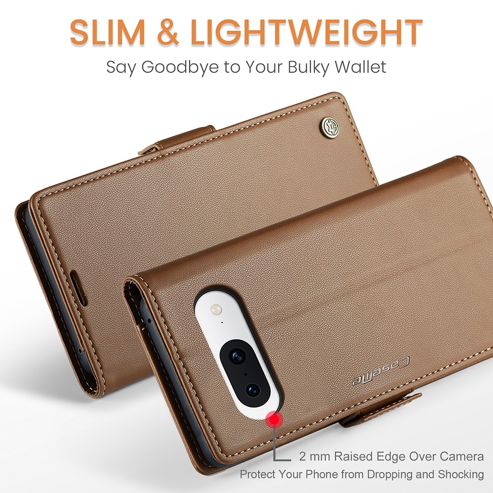 CASEME CASEME Google Pixel 8A Fodral Läder RFID Brun