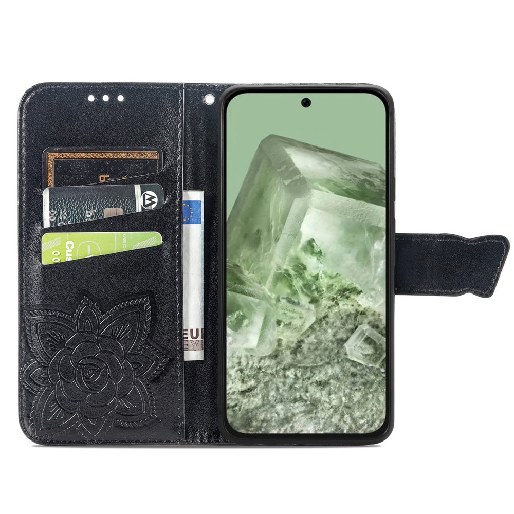  Google Pixel 8A Fodral Butterfly Svart