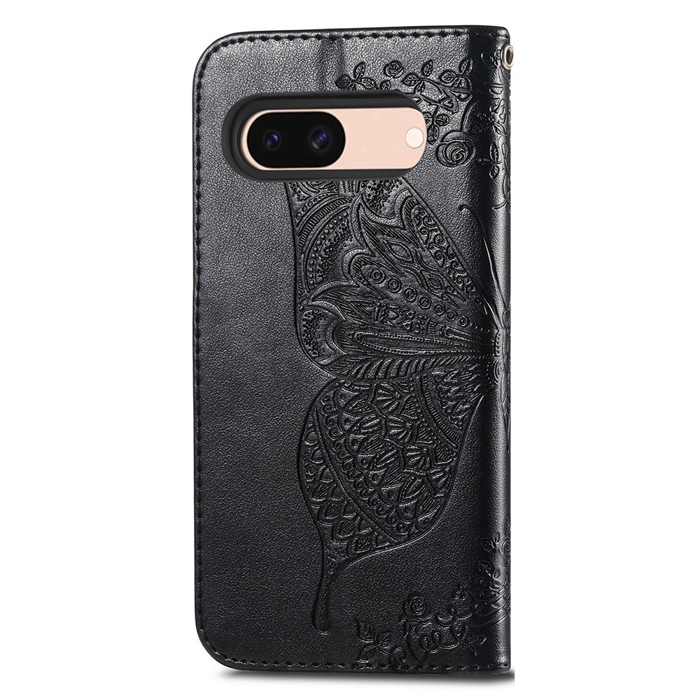 Google Pixel 8A Fodral Butterfly Svart