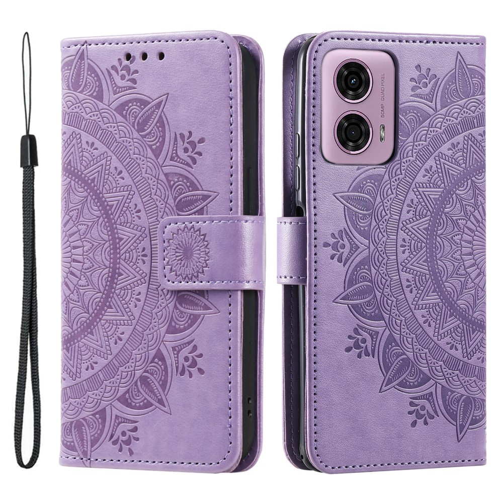  Motorola Moto G04 4G/G24 4G Fodral Mandala Lila