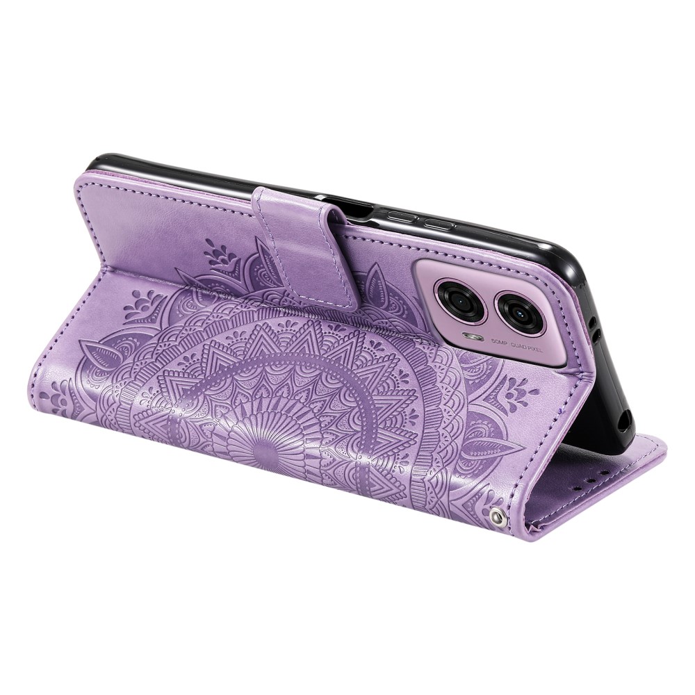  Motorola Moto G04 4G/G24 4G Fodral Mandala Lila