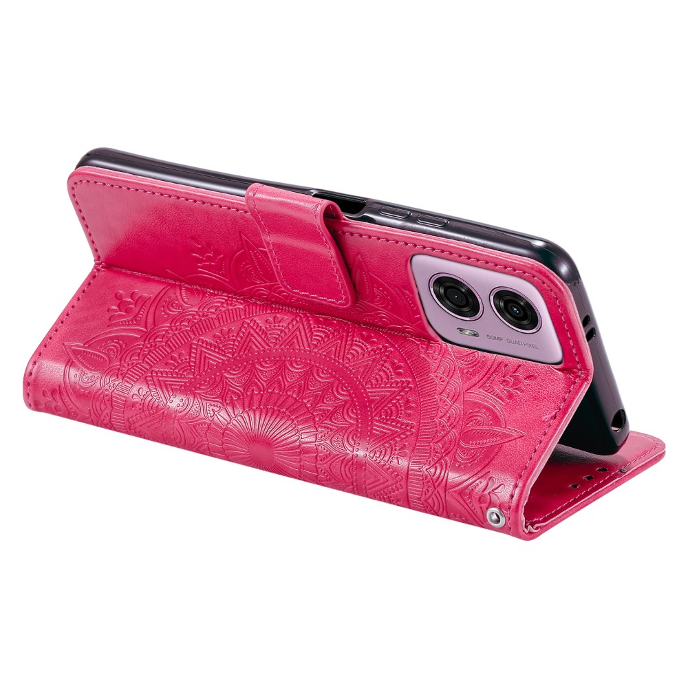  Motorola Moto G04 4G/G24 4G Fodral Mandala Rosa