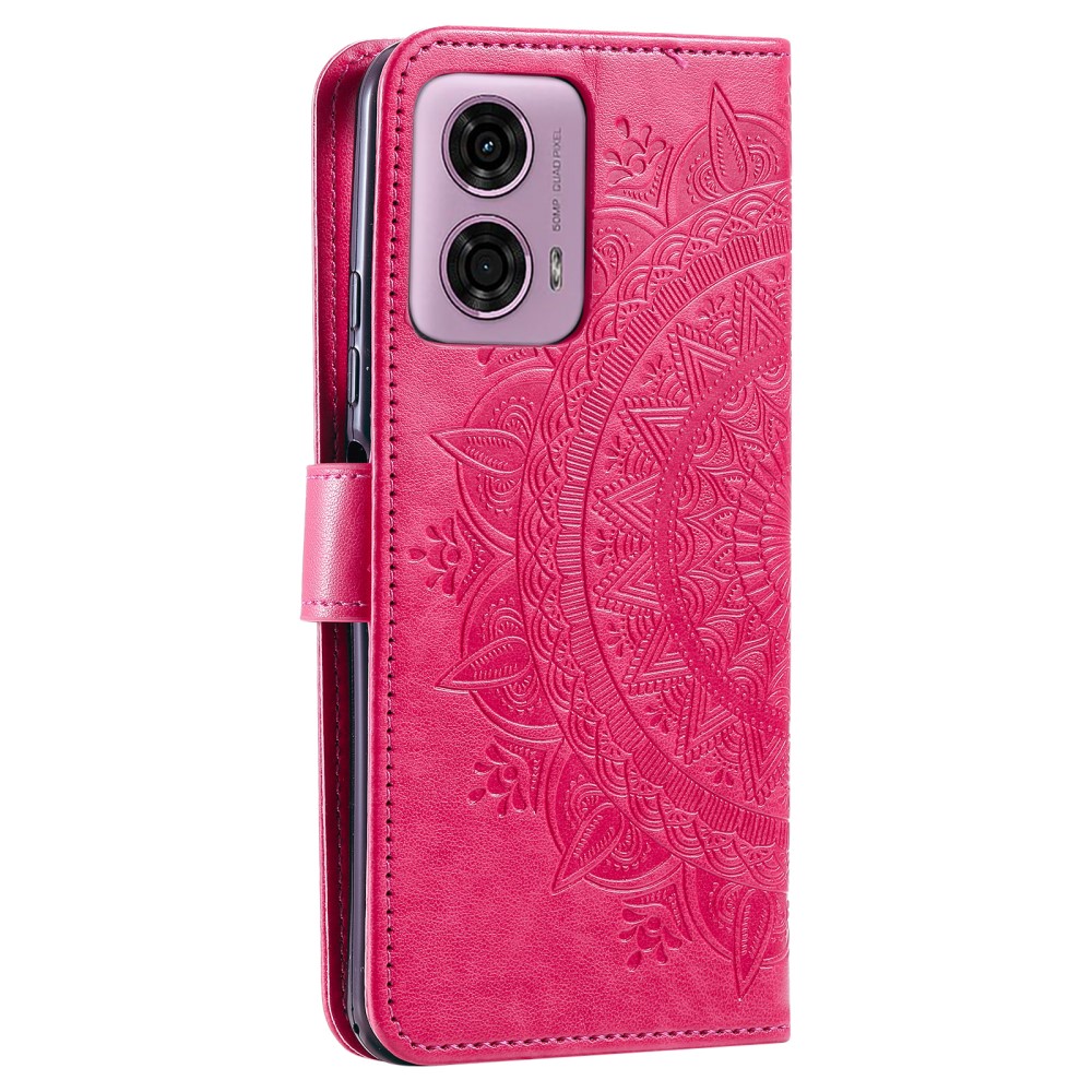 Motorola Moto G04 4G/G24 4G Fodral Mandala Rosa