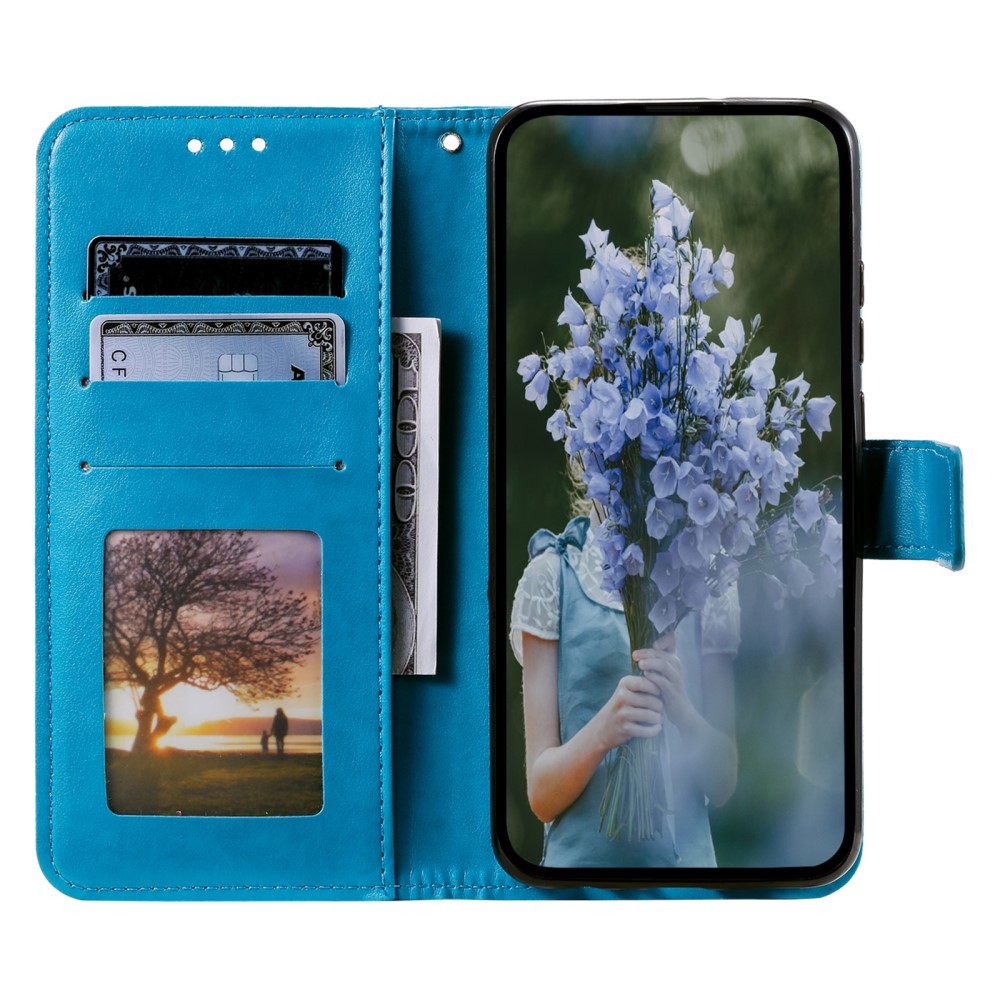  Sony Xperia 10 VI Mandala Läder Fodral Blå