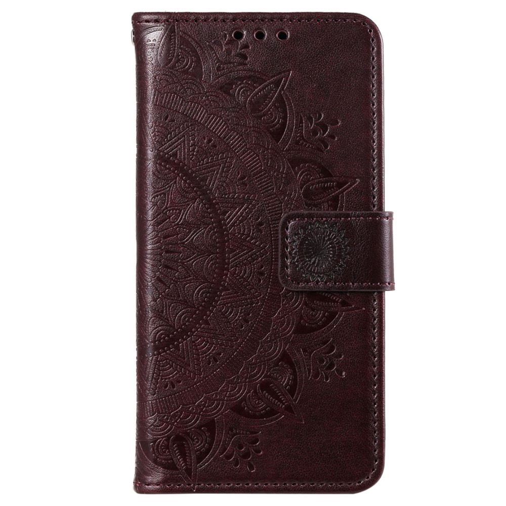  Sony Xperia 10 VI Mandala Läder Fodral Brun