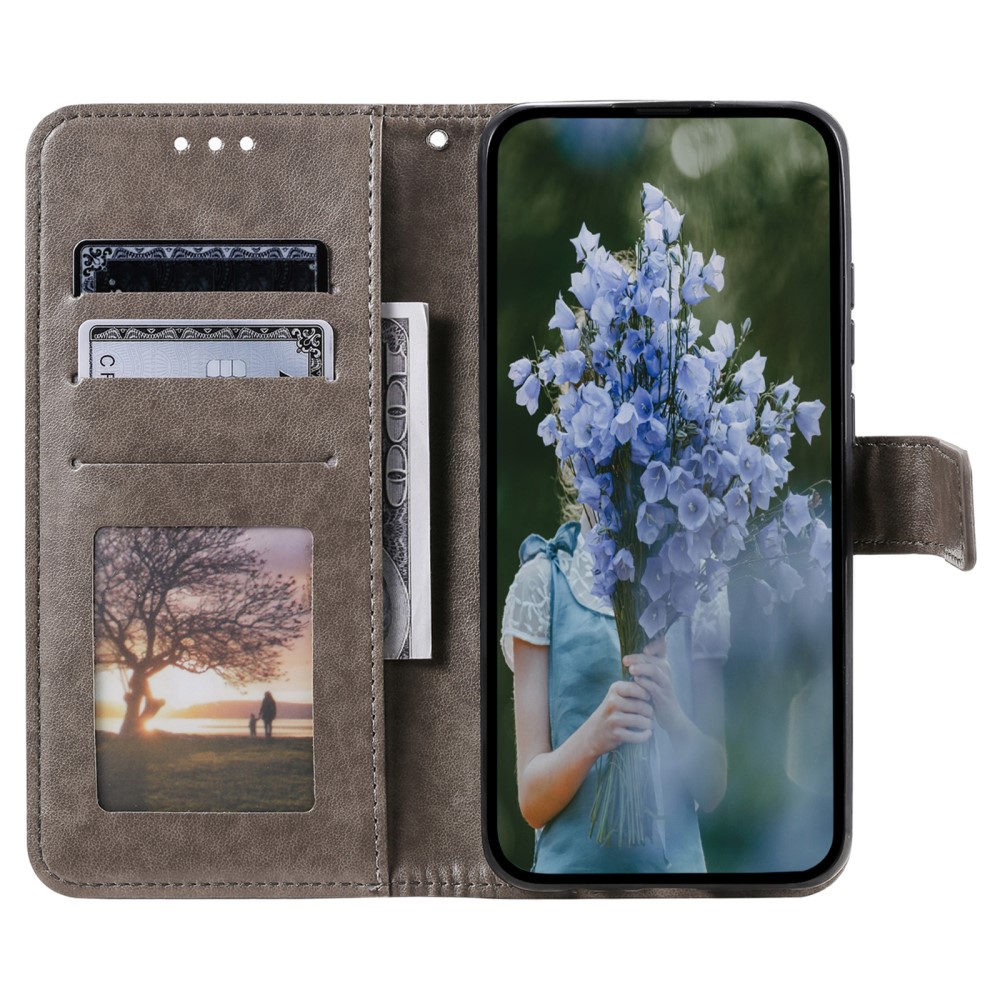  Sony Xperia 1 VI Mandala Läder Fodral Grå