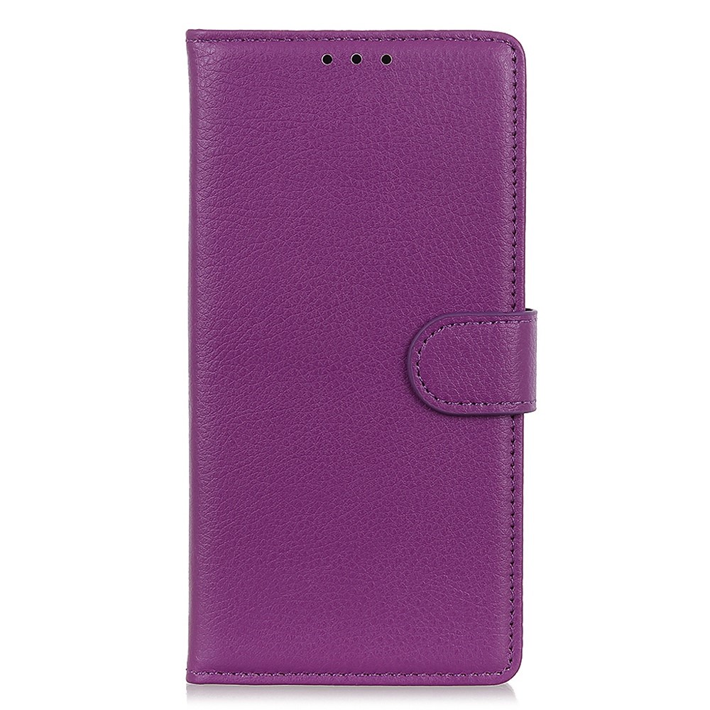  Motorola Moto G04 4G/G24 4G Litchi Läder Fodral Lila